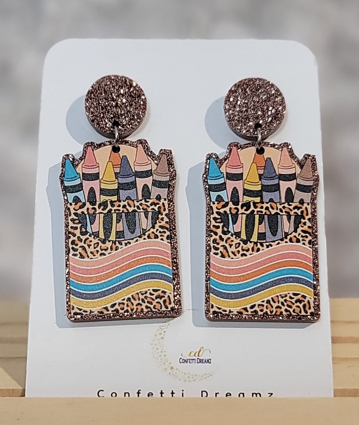 Acrylic Teacher Earrings