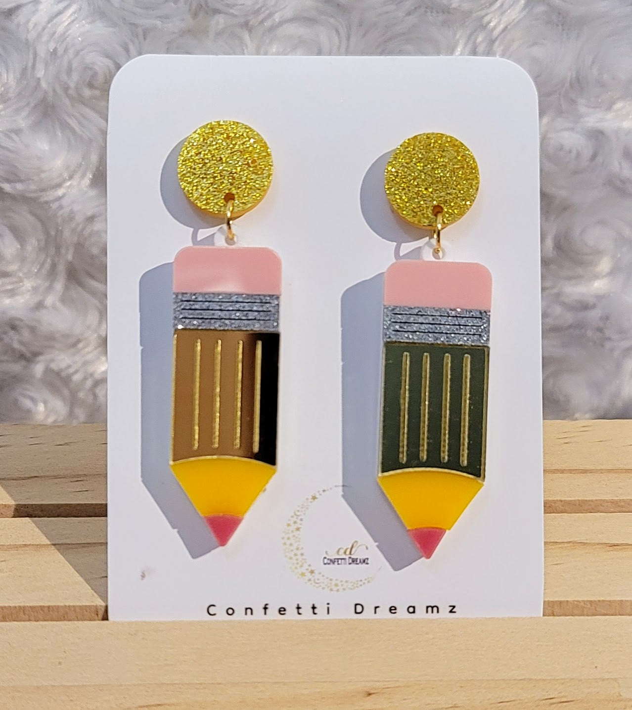 Acrylic Teacher Earrings