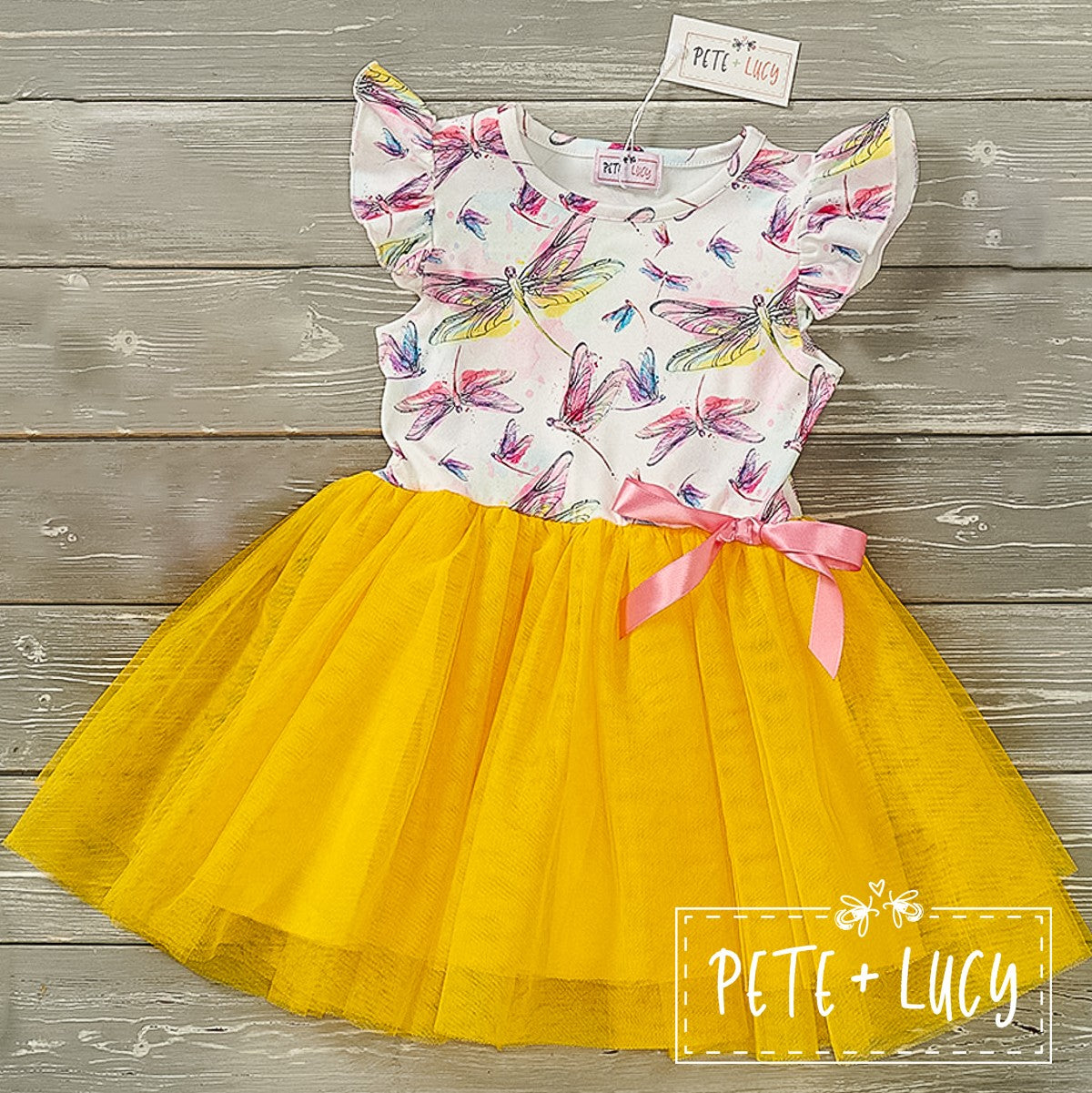 Waterecolor Dragonflies Tulle Dress